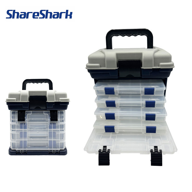 Fishing Kayak Crate - ShareShark Multifunction Fashing Tackle Box Lure