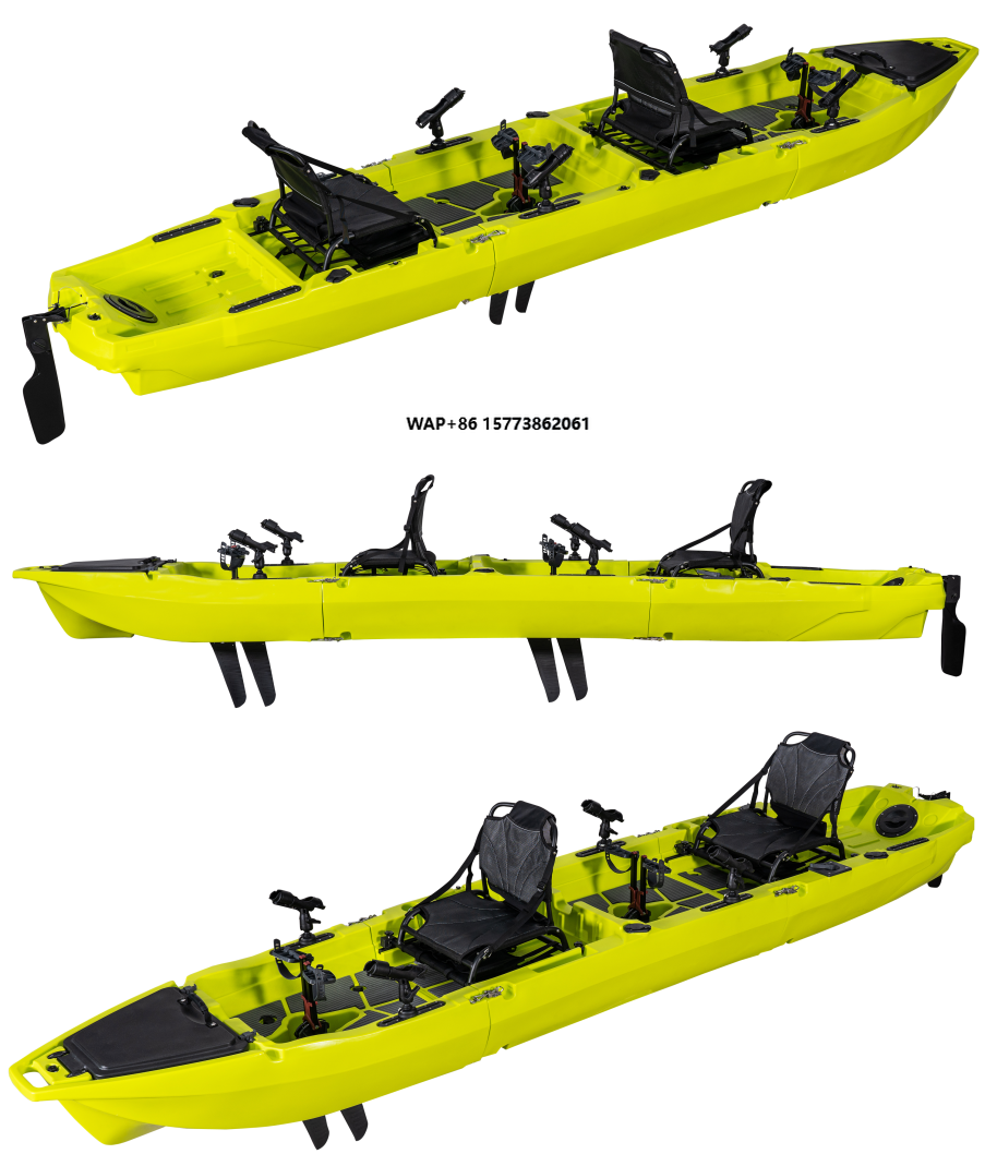 Fishing Kayak Pedal Drive - 14 FT 3 Section Detachable Solo