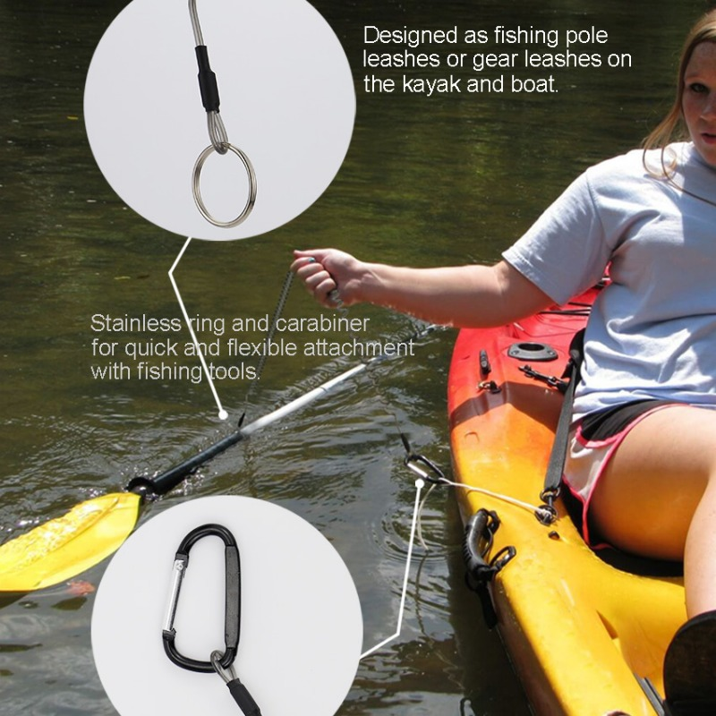 Ackibbik 6pcs Fishing Lanyard  – обзор и цена Fishing Kayak Paddle Leash