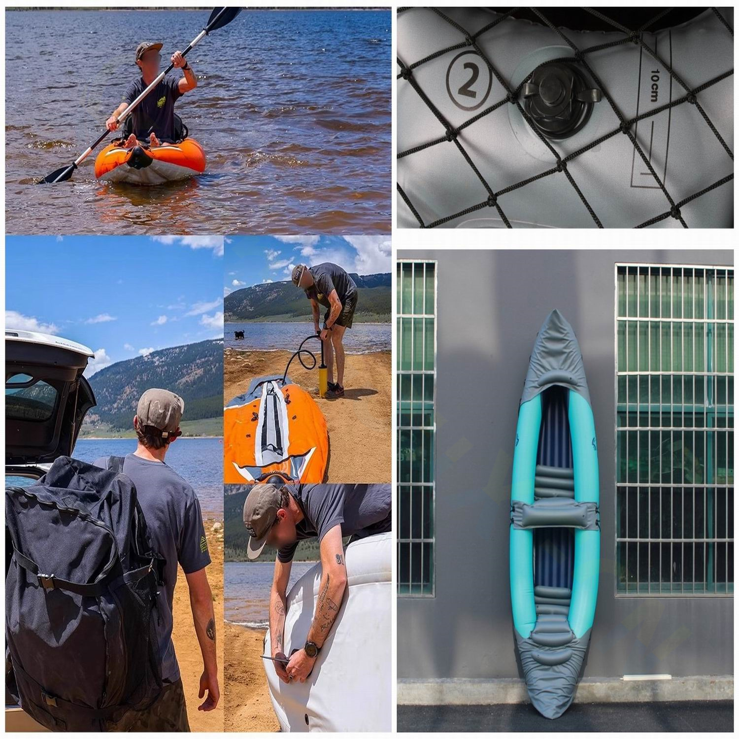 PVC Inflatable Kayak Canoe 1 P – обзор и цена Fishing Kayak Inflatable