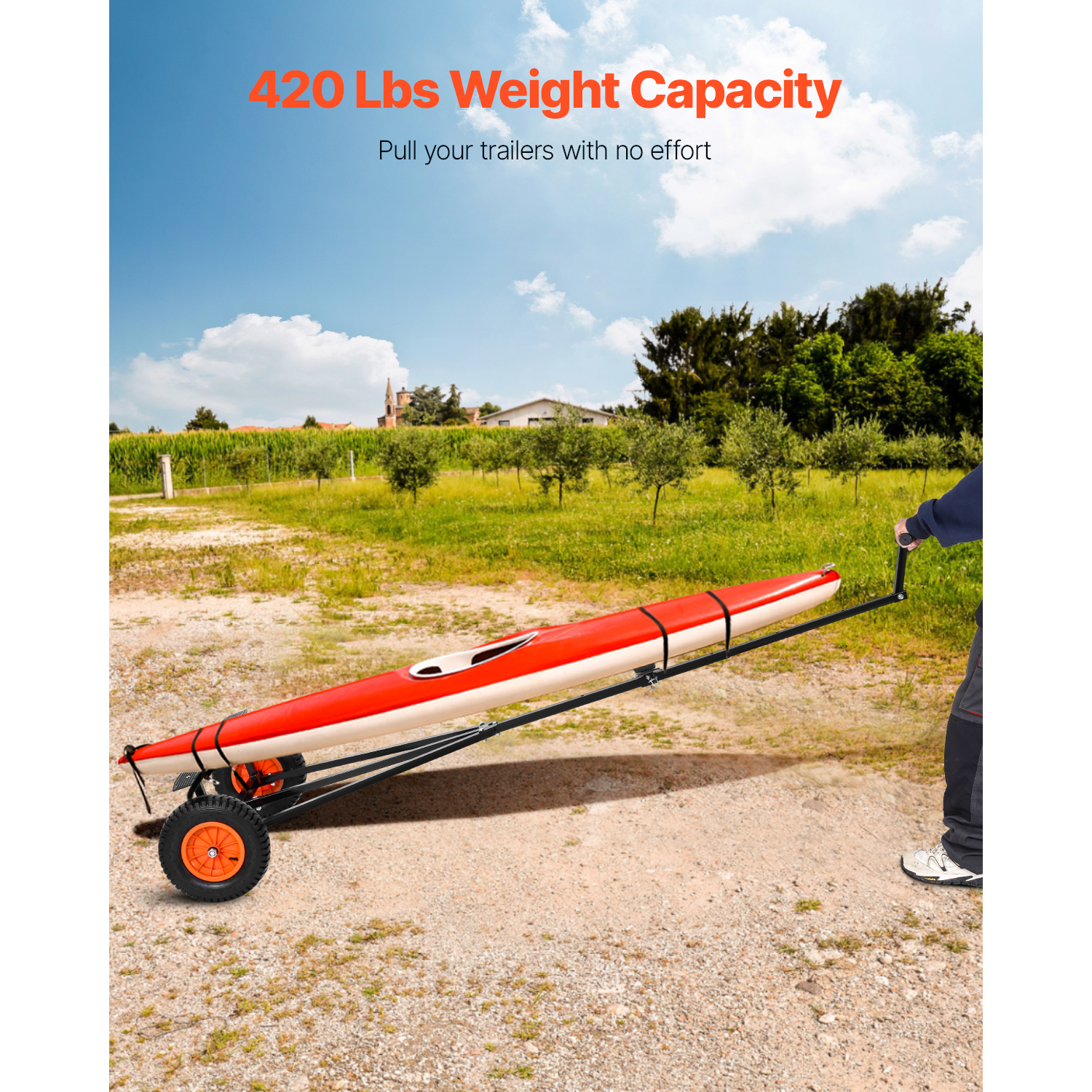 SucceBuy 420lbs Boat Trailer D – обзор и цена Fishing Kayak Sit On Top
