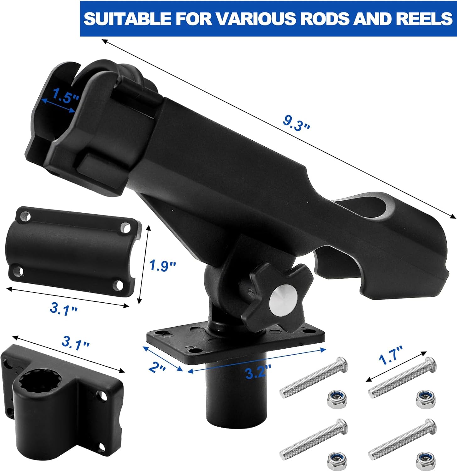 2 Pack Fishing Rod Holder with – обзор и цена Fishing Kayak Rod Holder