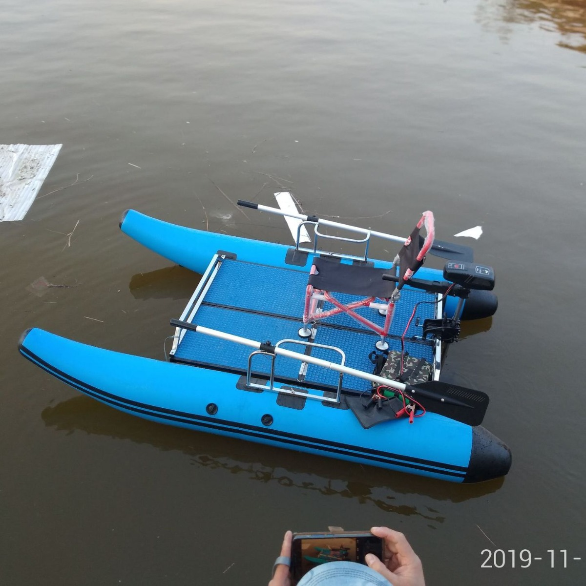 Catamaran Luya boat/raft fishi – обзор и цена Fishing Kayak Pedal Drive