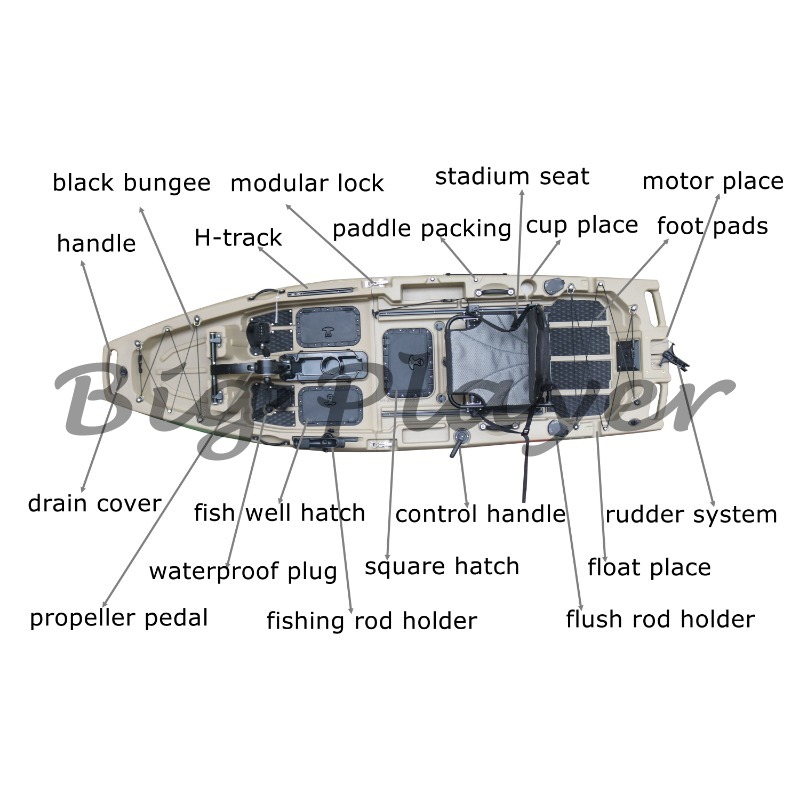 2025 New modular kayak 9.5 fee – обзор и цена Fishing Kayak Pedal Drive